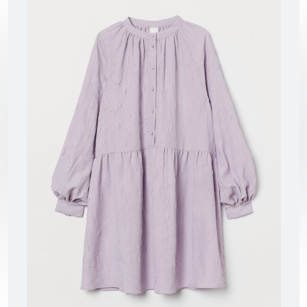 H&M lavender long-sleeve dress
